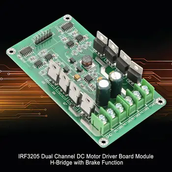 

Reliable IRF3205 DC Stepper Motor Driver Dual Channel Motor Driver Board Module H-Bridge w/ Brake Function