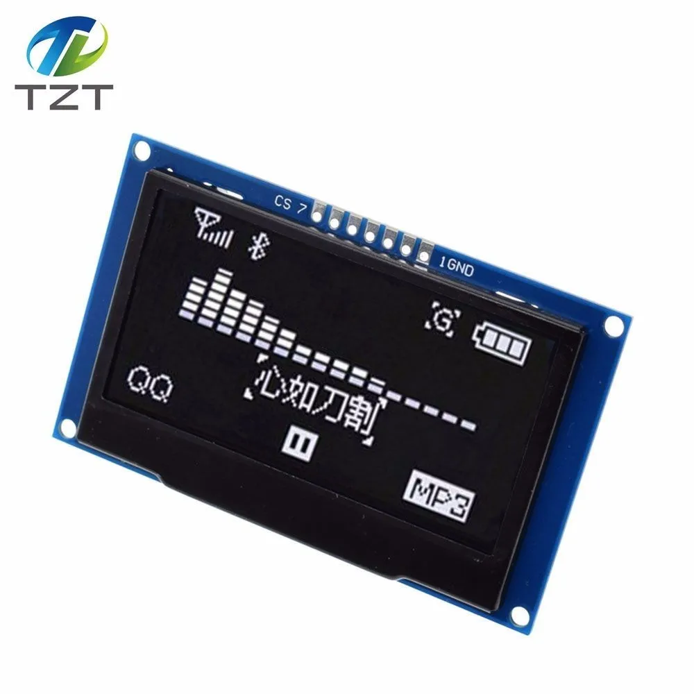 TZT цифровой ЖК-экран 12864 128X64 OLED дисплей модуль C51 плата для Arduino белый SSD1309 STM32 Diy Электронный 2,4" 2,42 дюймов