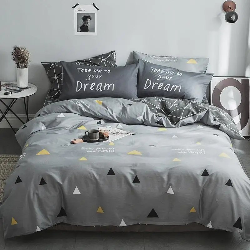 

Cover Dekbedovertrek Linge Lit Bedding Sabanas Individual Nordico Cotton Roupa Ropa De Cama Bed Sheet And Quilt Bedsheet Set