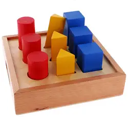 Монтессори сенсорные материал деревянный геометрический Конструкторы сортировки игры для раннего развития игрушечные лошадки для детей