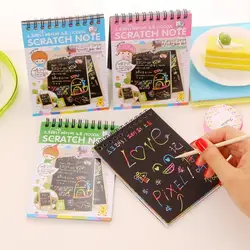 Черный картон игрушка Блокнот Творческий DIY Sketchbook детская Живопись Рисунок бумага для заметок канцелярские принадлежности для школы