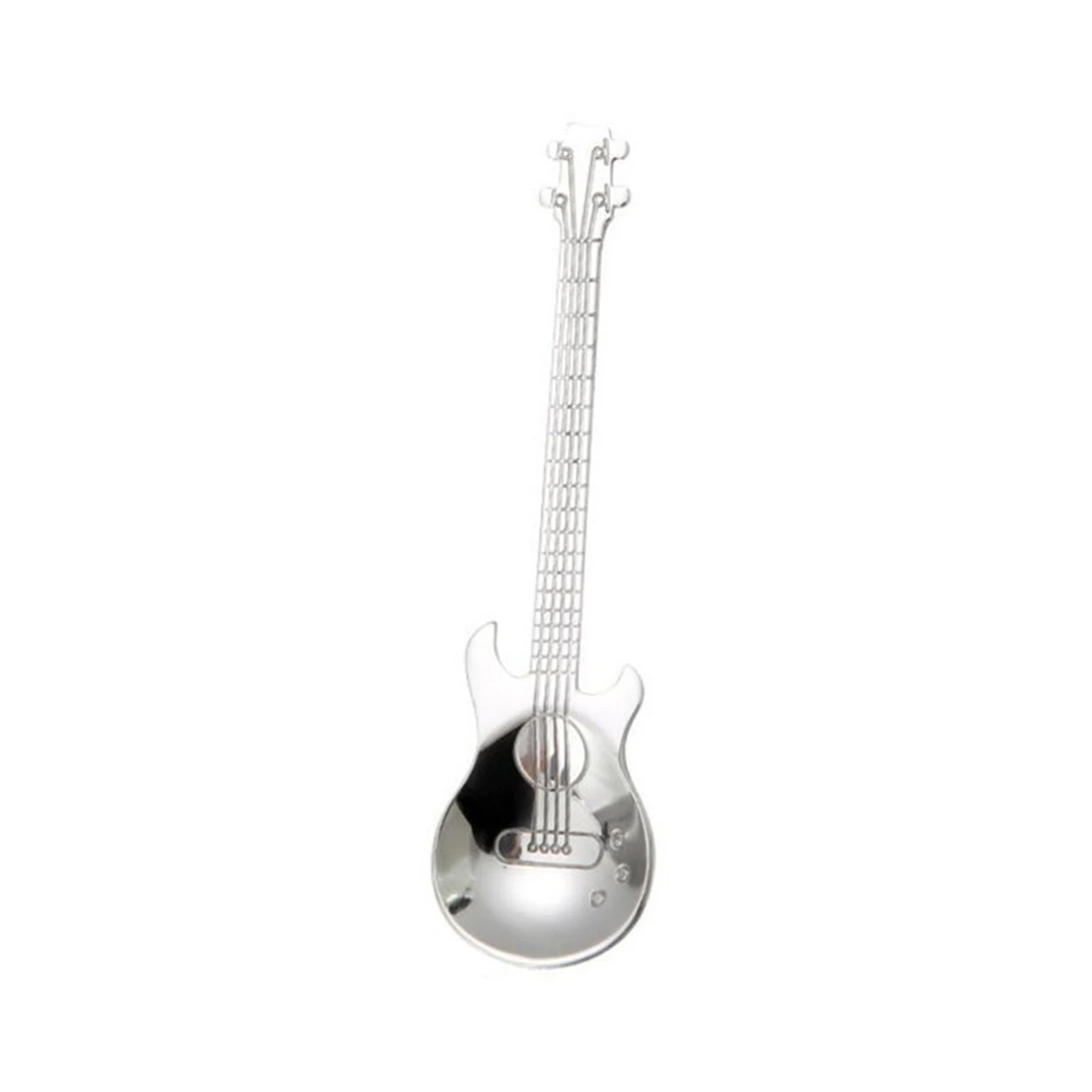 fashion cute coffee spoon stainless steel guitar spoon
