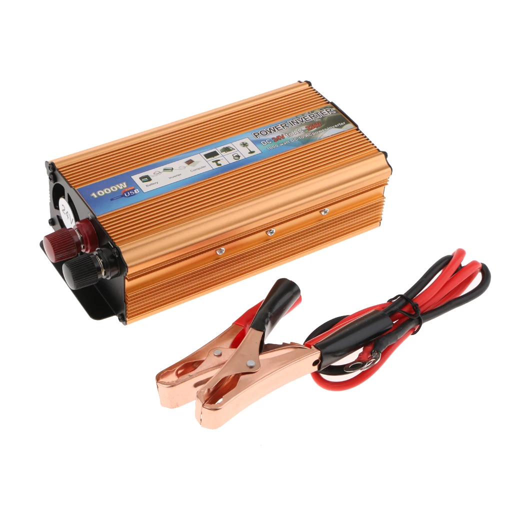 

Car Converter 1000W Power Inverter DC 24V AC 220V USB Port Charger Generator Renewable Energy Controllers