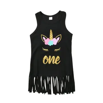 

Baby Girls Summer Dress Kids Princess Dress Printed Sleeveless Tassel Casual Party Dress Baby Girl Clothes Sundress