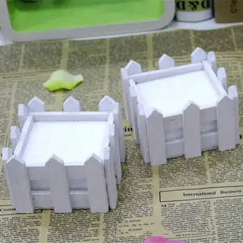 

Flower Box With Foam Wooden Fence Flower Basket Photography Prop Flower Arrangement Home Office Decoration Garden Supplies