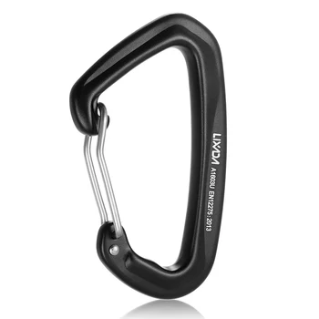 

Lixada 28KN Wiregate Lightweight Hammock Snag Free Carabiner Steel Spring Clip D-shape Carabiner Quick Clip Equipment