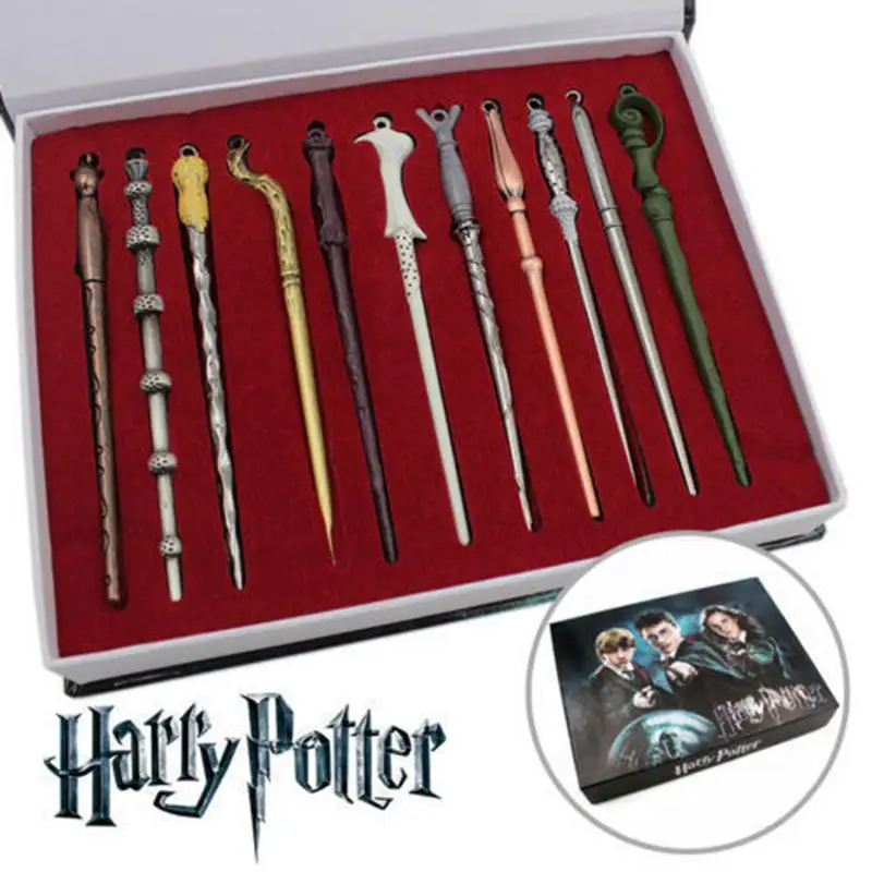 

11PCS COS Hot Sale New Harry Potter Magic Wand Deathly Hallows Hogwarts Gift Magic Wand Voldemort Gift Box Packing For Halloween