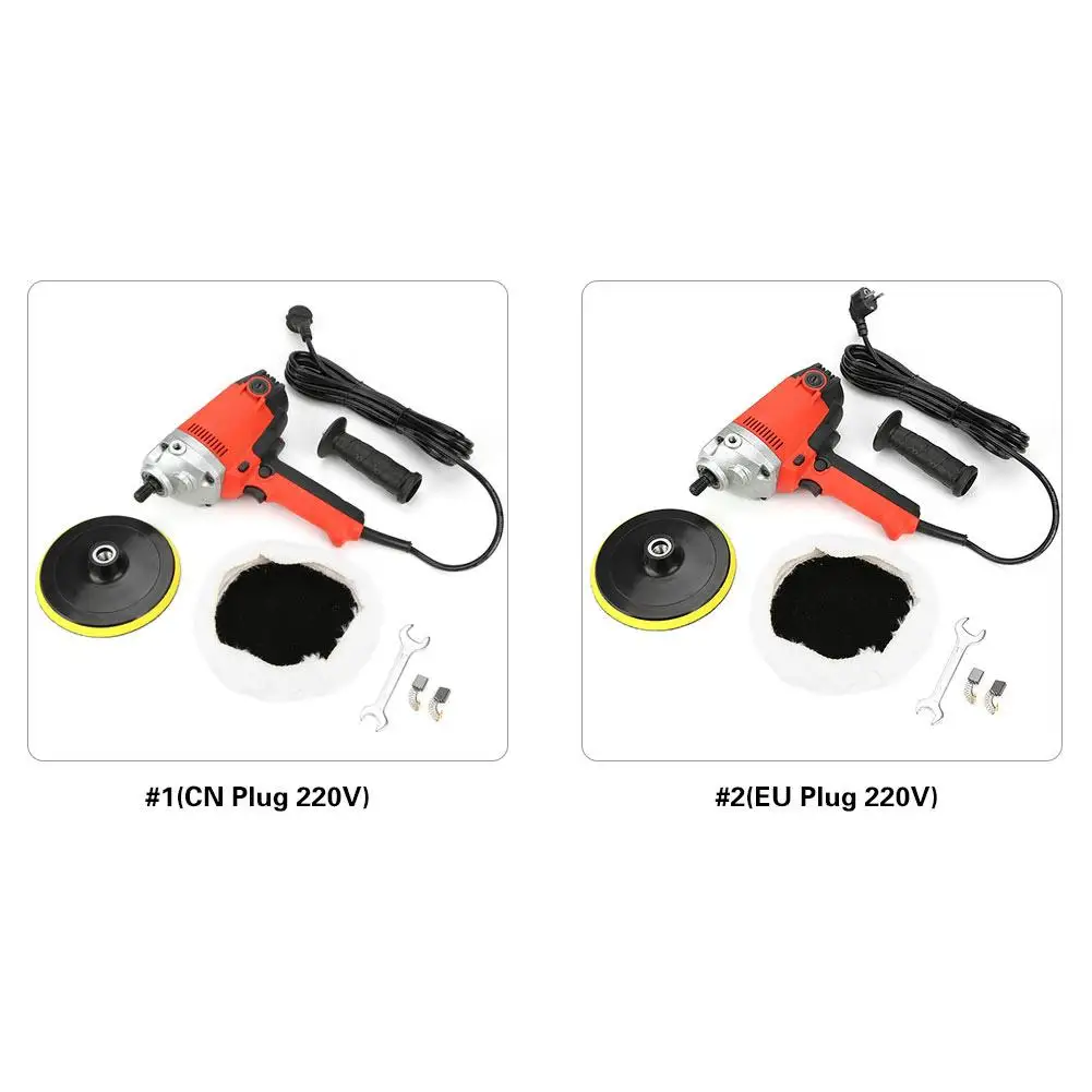 

220V Electric Polisher Car Waxing Machine Variable Speed Hand Grinder Mill 220V Professional High Power EU/CN plug Polisher Set
