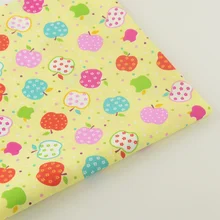 Хлопок саржа желтые фрукты дизайн ткани декоративная ткань постельные принадлежности Скрапбукинг куклы домашний текстиль лоскутное шитье