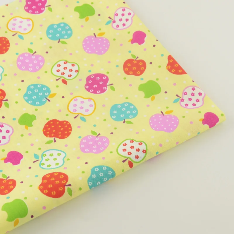 

100% Cotton Twill Yellow Fruits Designs Fabrics Decoration Tissue Bedding Scrapbooking Dolls Home Textile Quilting Patchwork