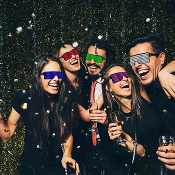 

New 8 Modes Quick Flash LED Party Glasses USB Rechargeable Luminous Glasses Christmas Concert Light Toys