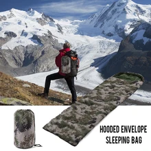 Outdoor Ultralight Hooded Envelope Sleeping Bag Camouflage Adult Warm Camping Travel Hiking Spring Autumn Sleeping Lazy Bag Outdoor Ultralight Hooded Envelope Sleeping Bag Camouflage Adult Warm Camping Travel Hiking Spring Autumn Sleeping Lazy Bag