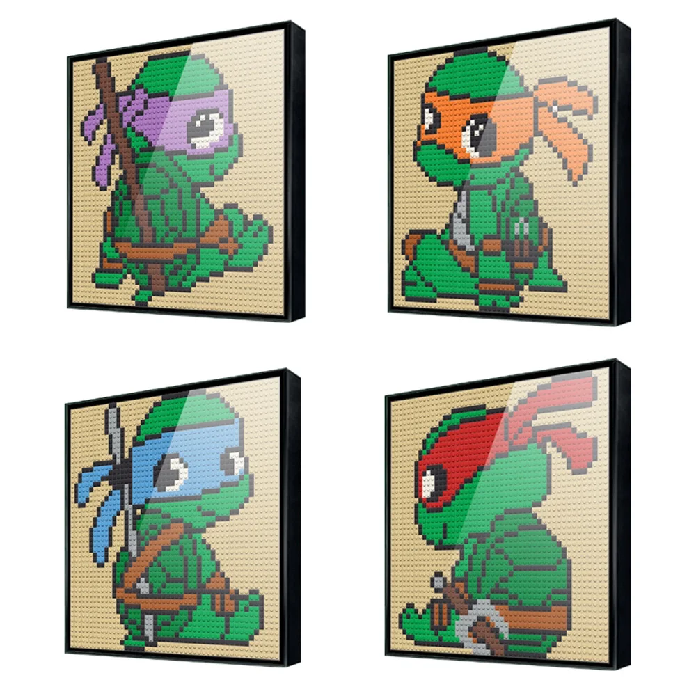 Günstig 50x50 Punkte Isometrische Pixel Kunst Ziegel 1x1 Mini Bausteine Porträts DIY Hause Dekoration Kompatibel Mit le * geht Cartoon