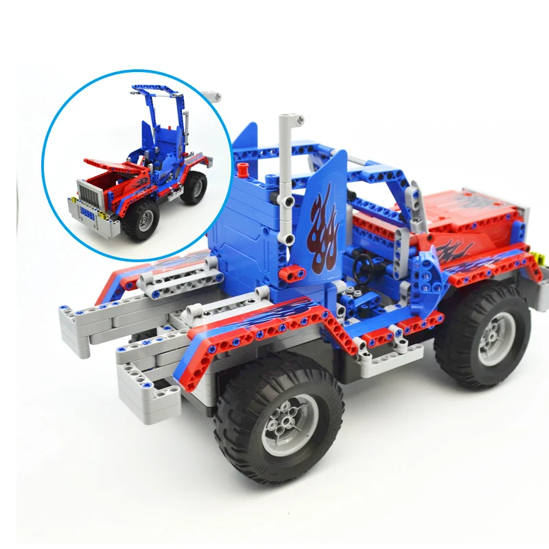 

Cada Double E 531Pcs 2.4G Technic Model Car Speed Deformation Car Assemble Building RC Block Bricks DIY Toys For Children Kids