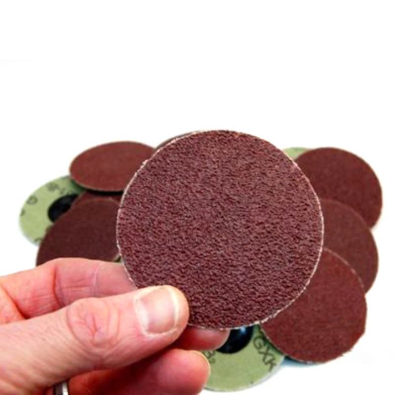 

50PCS 2 Inch Abrasive Pads Roloc Type R Discs Coarse 60 Grit Sanding Disc Roll Lock