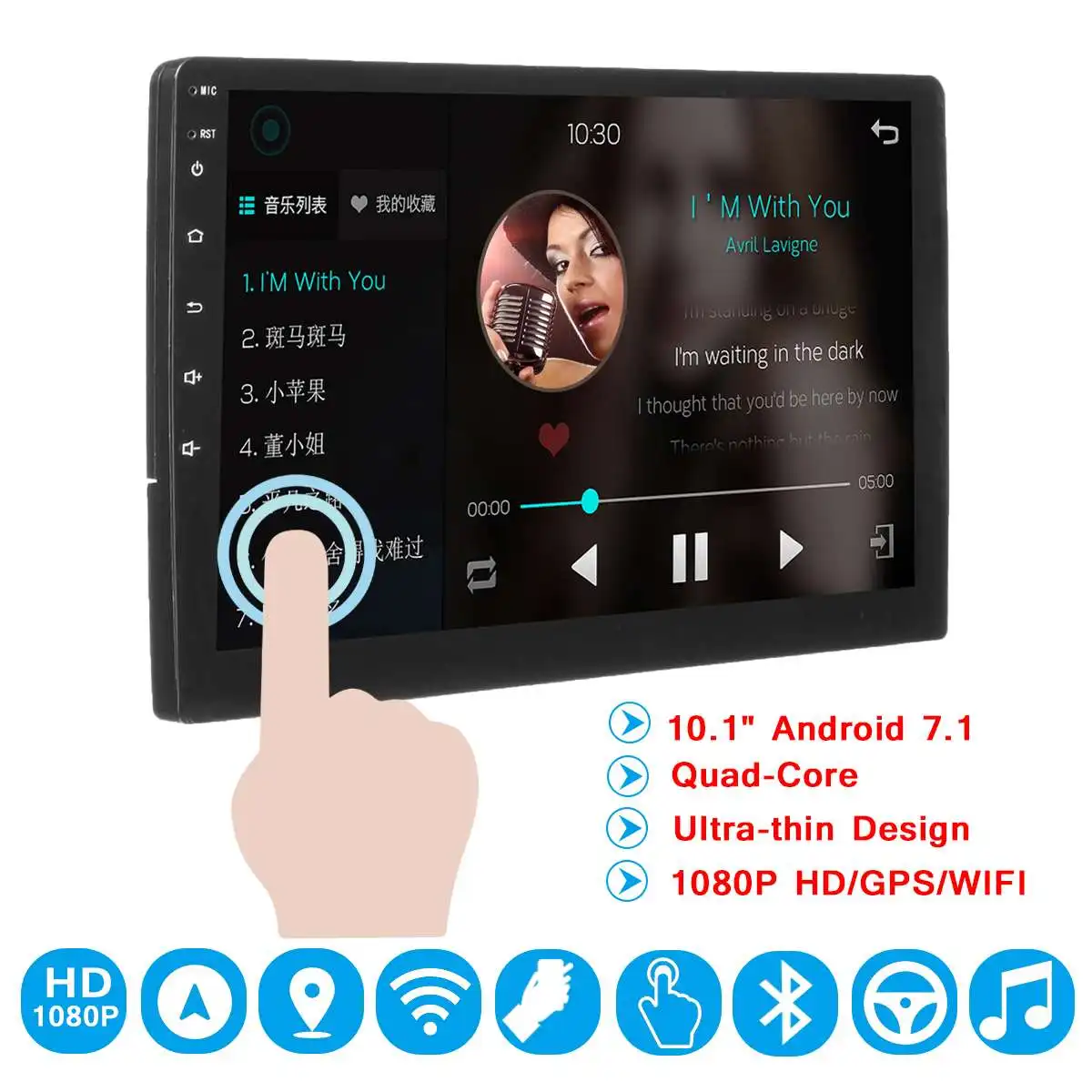 

For Android 7.1 Car Multimedia GPS bluetooth WIFI Stereo 10.1" 2 din HD Navigation Audio MP5 Player Car Radio Multimedia