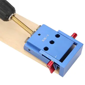Pocket Hole Jig Kit For Wood Hole Saw 9.5mm Step Drill Bits Screwdriver Bit Woodworking Drill Guide Positioner Locator Tool