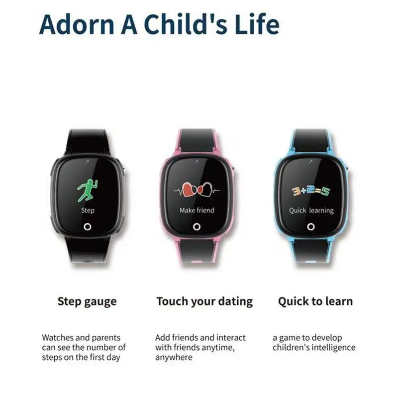 HW11 Children's Smart Watch Phone GPS Tracker Positioning IP67 Waterproof Watch For Kids With Remote Monitoring Birthday Gifts