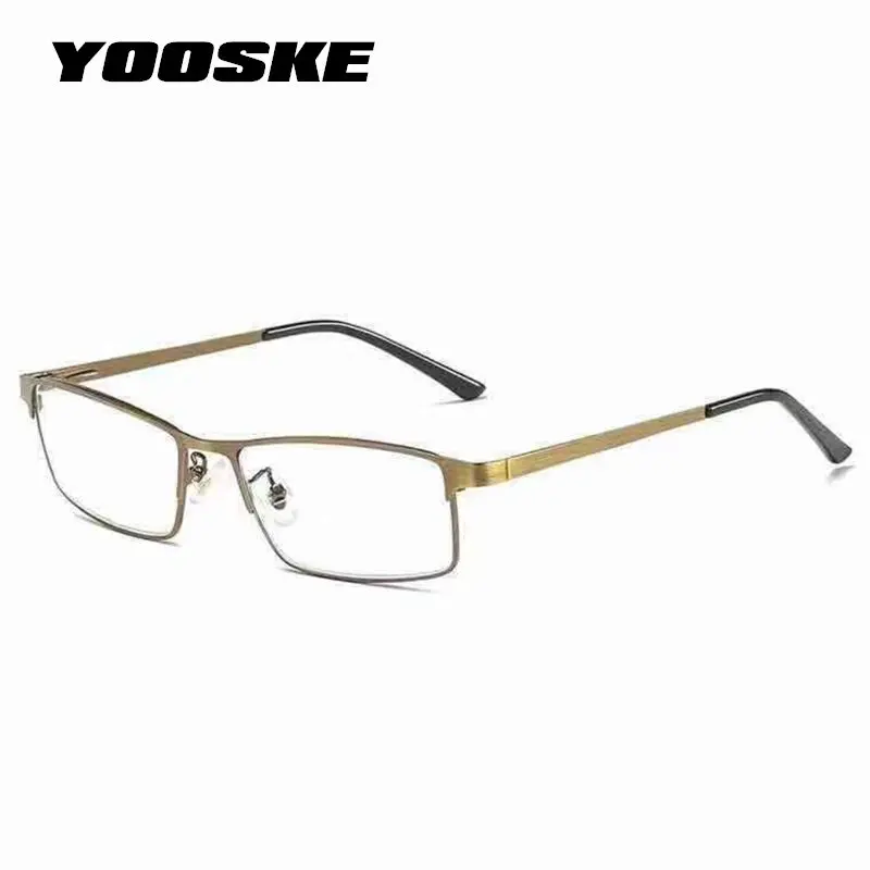 YOOSKE gafas de lectura con luz azul para hombres, gafas multifocales progresiva para mujer, marco de aleación para gafas, Diopter YOOSKE gafas de lectura con luz azul para hombres, gafas multifocales progresiva para mujer, marco de aleación para gafas, Diopter
