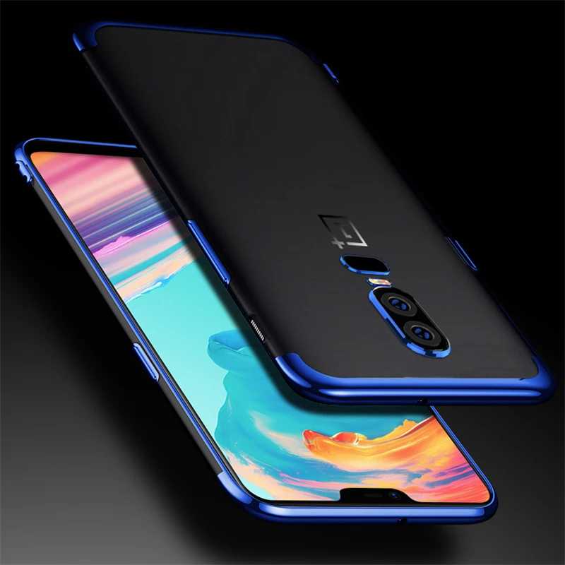 Ударопрочный Прозрачный чехол для телефона из ТПУ OnePlus 5 легкий Чехол Rog Gold Blue Red 5T 6