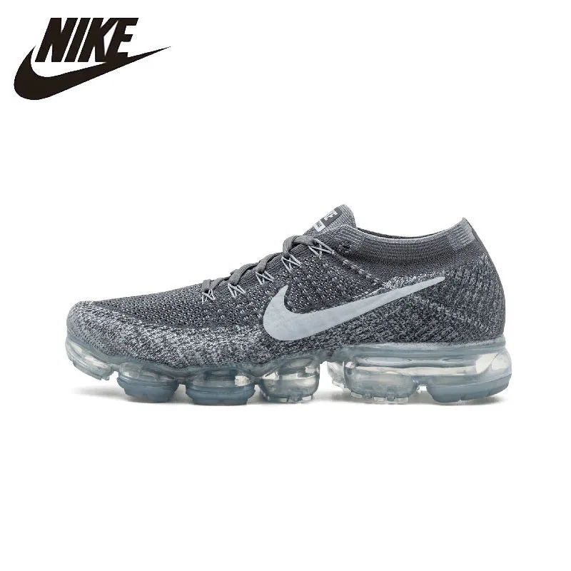 NIKE Vapormax Flyknit Original Men's Running Shoes Stability Breathable Sneakers Comfortable Sports Shoes #849558-002