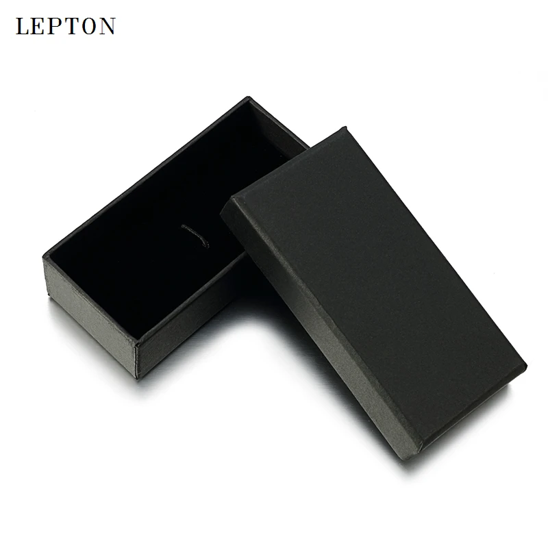 

Lepton Black Paper Tie Clips Boxes 10 PCS/Lots High Quality Black matte paper Jewelry Boxes Cuff links Carrying Case wholesale