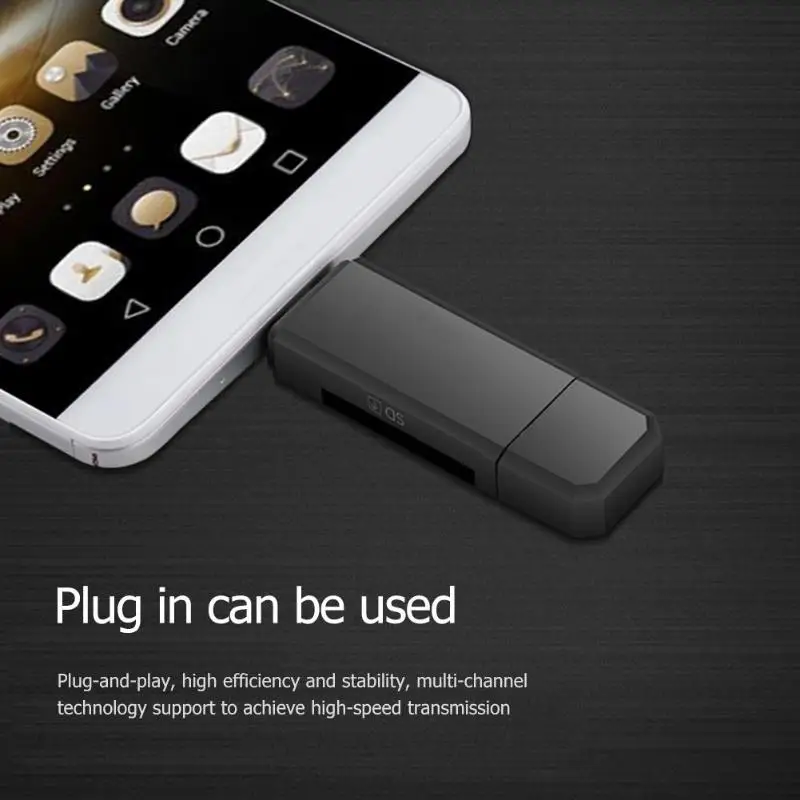 2 в 1 Многофункциональный USB кард-ридер Micro USB OTG к USB2.0 адаптер для Android телефона ПК высокое качество кард-ридер