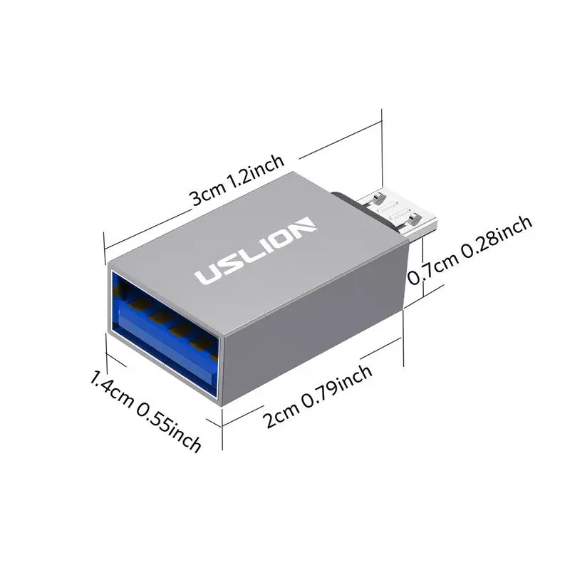 USLION OTG Micro USB адаптер OTG Micro USB к USB 3,0 конвертер кабель для передачи данных для телефона Android Мини адаптер для samsung Xiaomi