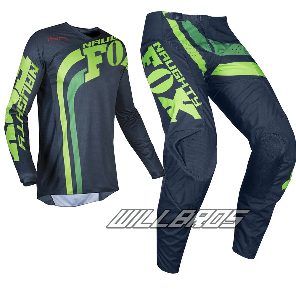 Бесплатная доставка 2019 Naughty Fox Green MX 180 Cota набор снаряжения для мотокросса