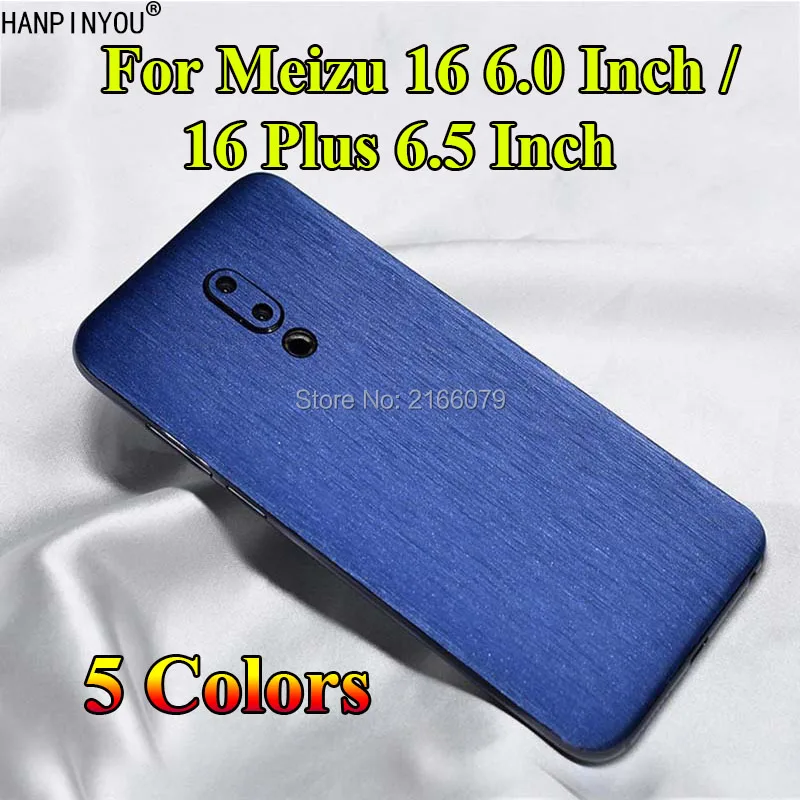 

For Meizu 16 6.0" / 16 Plus 16+ 6.5" Full Cover Back Brushed Metal Decal Skin Phone Protective Wire Drawing Sticker