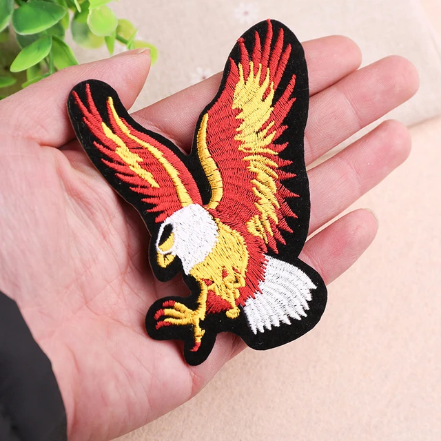 Embroidered Leather Biker Patches for Jeans Men Jacket Clothes Eagle Animal  Punk Style Patch Stickers on Motorcycle Patches ANG