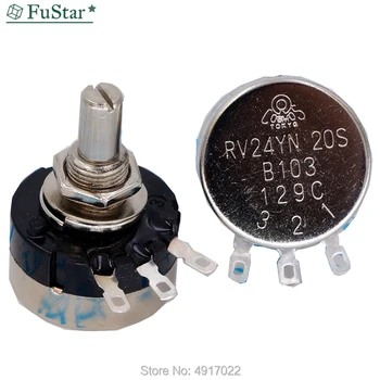 

1pcs RV24YN20S B201 B501 B102 B202 B502 B103 B203 B503 B104 B204 B254 B105 500 ohm 10K 20K 50K 100K ohm Potentiometer Inductors
