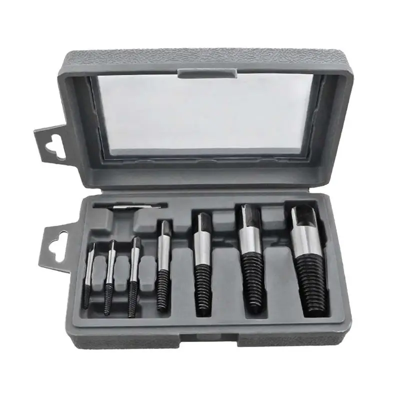 

8pcs Screw Extractor High Strength Carbon Steel Premium Screw Remover with Case Broken Bolt Remove Tool for Repairing Removing