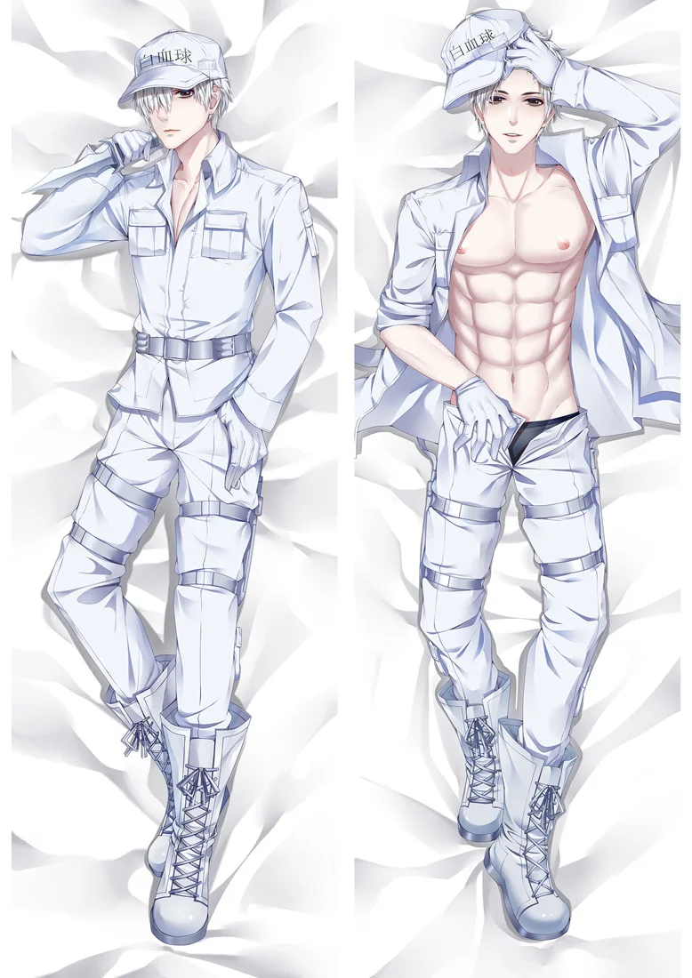 Чехол для подушки с изображением японского аниме Hataraku Saibo белая кровяная клетка