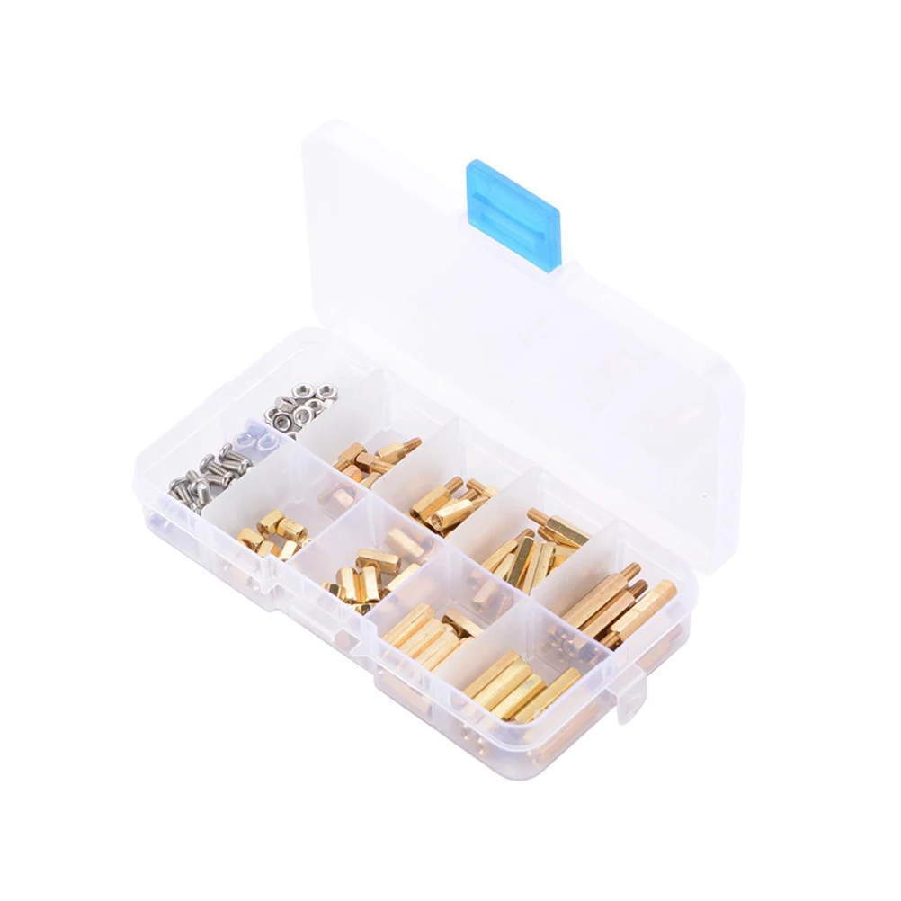 

120 Pcs M3 Male Female Hex Brass Spacer Standoff Screw Nut Assortment Stainless Steel KitRepair Kits for Fixed Spacing Screw