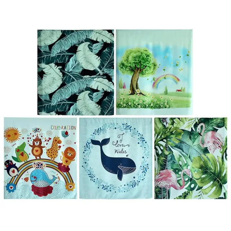 

8 pattern Doorway Curtain Japanese Digital Printed Short Kitchen Door Curtains Polyester Fiber Sheer Kitchen Home Decor