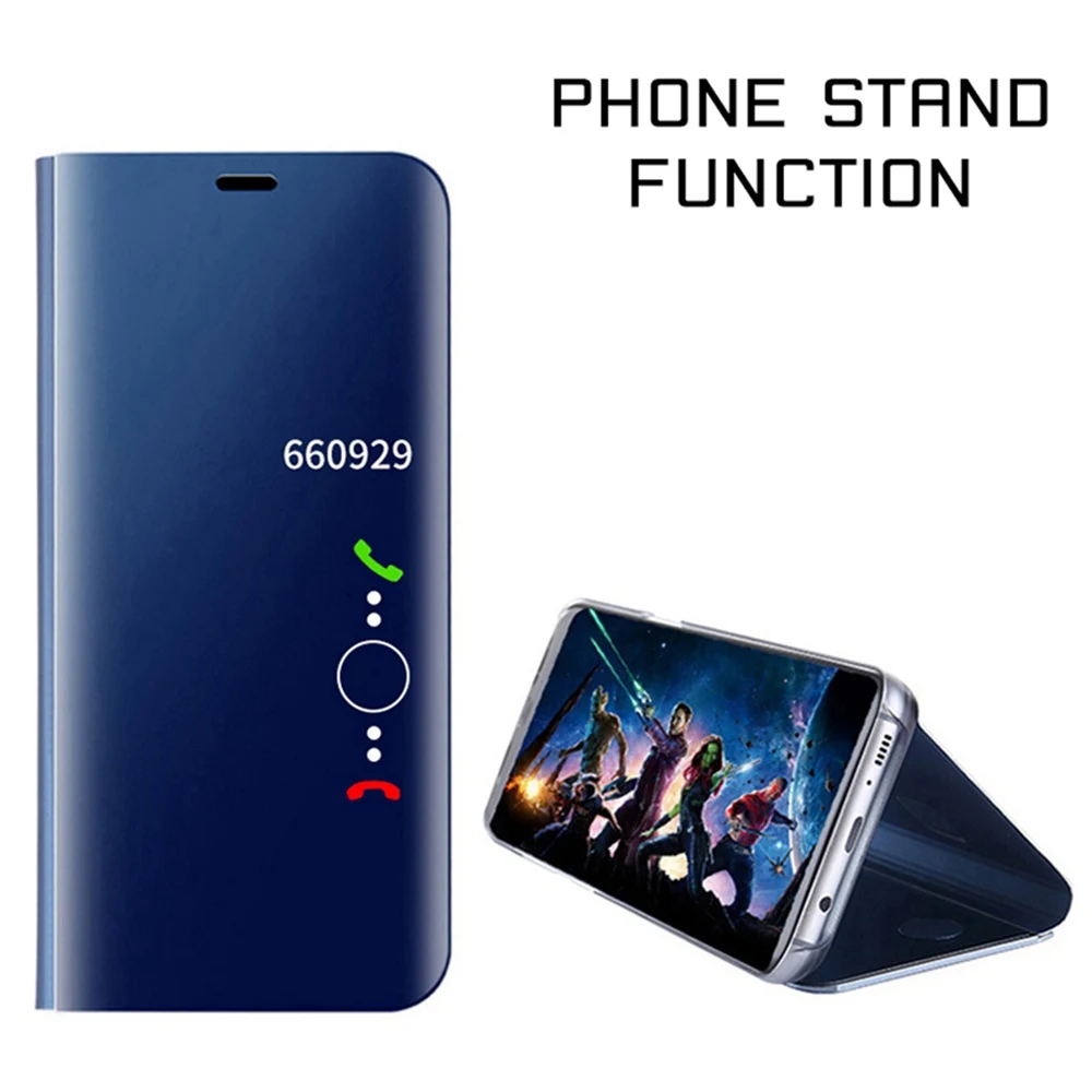 Роскошный флип чехол с зеркалом KISSCASE для Samsung galaxy S9 S8 S10 Plus Прозрачный S7 S6 edge Note 9 8