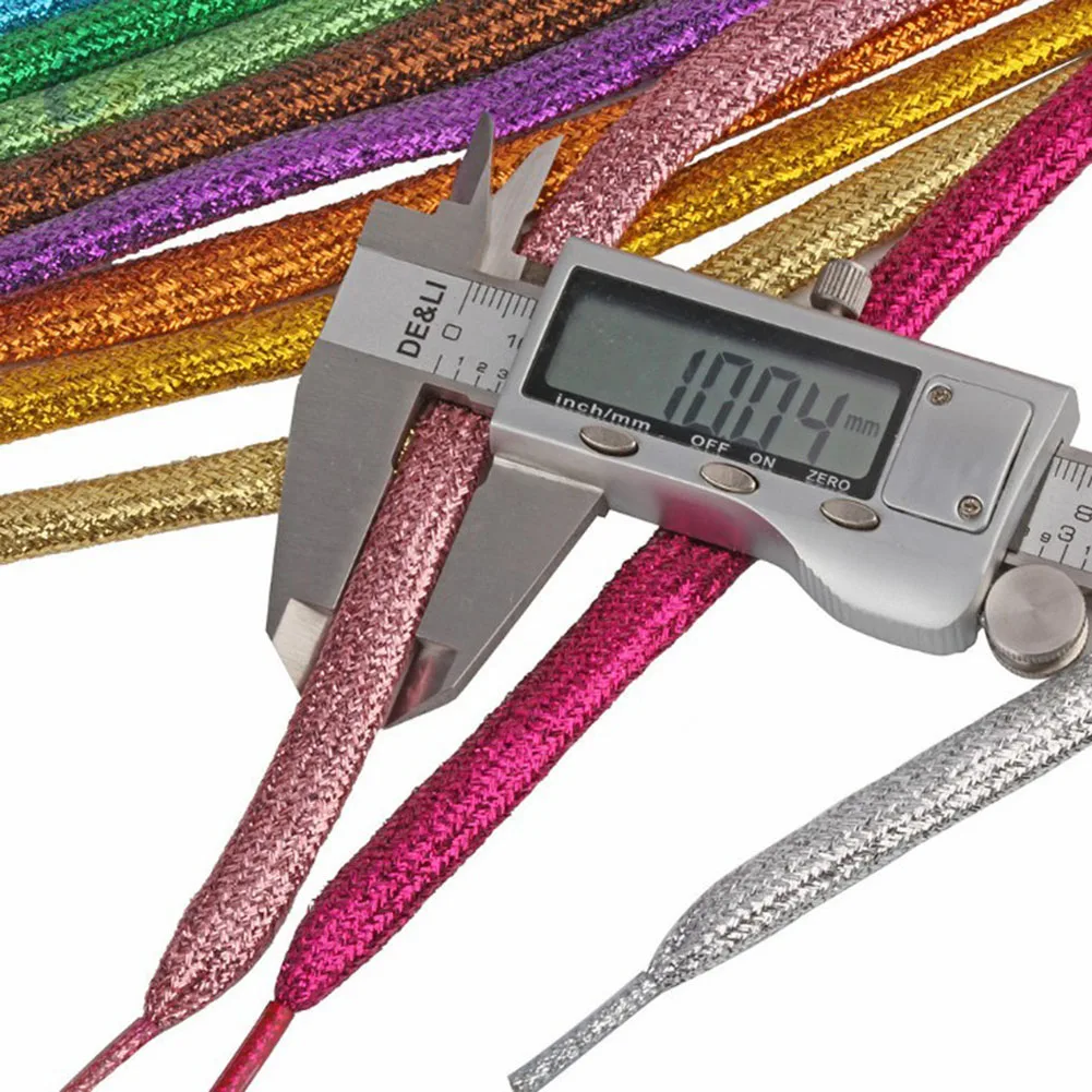 1 Pair 120cm Shiny Shoelaces Glitter Flat Sparkly Colors Shimmering Shoes Laces Hip Hop Punk Shoelace Candy Color Sneakers Laces