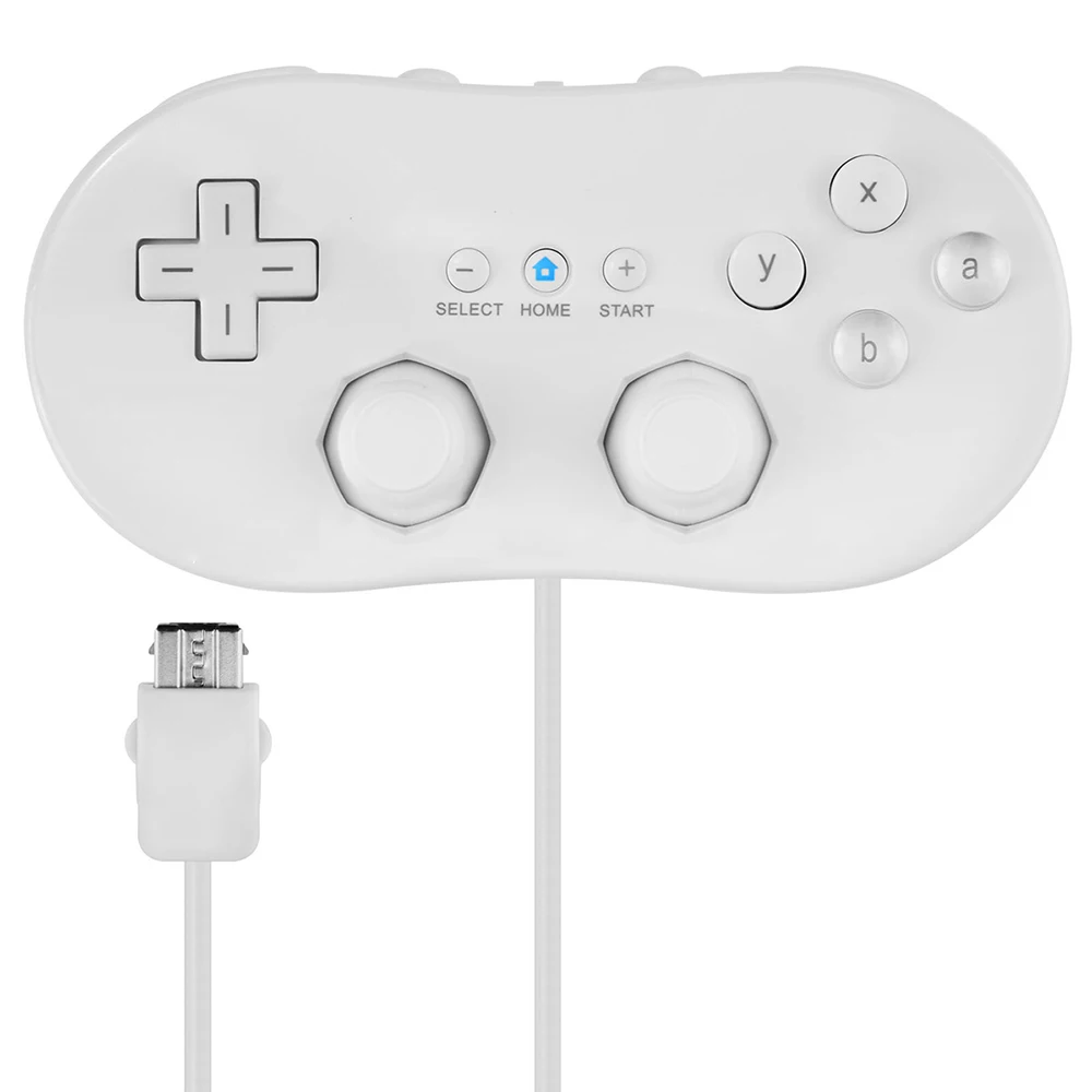 

White Wired Classic Controller USB Game Joystick Gamepad Controller Handle Remote Console Video Games For Nintendo Wii Classic