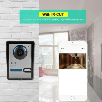 

7 inch Touch Screen Wired Wifi Video Camera Door Phone Ring Intercom Home Smart Security Camera System Doorbell Kit