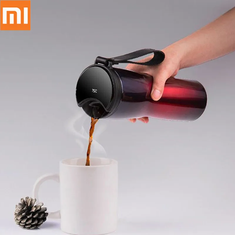 

Xiaomi Coffee Tumbler Thermo Jug Cold Insulation Cup Moka Smart OLED Touch Temperature Display Screen Stainless Steel Coffee Cup