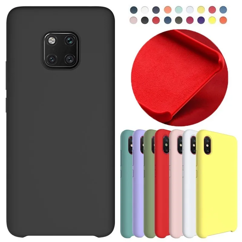 

Original official Silicone Phone Case For Huawei Mate 10 20 P20 Lite Pro 20X Mate20 P Smart Plus 2019 Nova 3 3i Honor 8C 8X 7X