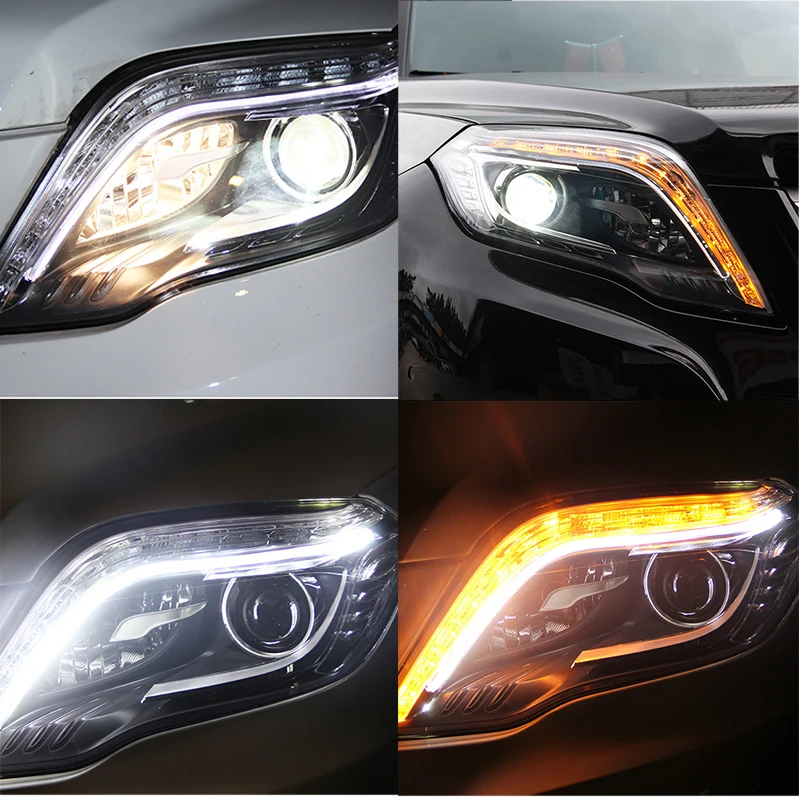 ROADOT фары в сборе для Mercedes Benz GLK 2012/2013/2004/2015 светодиодный HID DRLTurn сигнал Биксенон