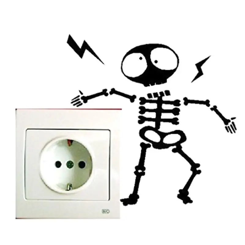 

Innovative Switch Sticker Waterproof Decorative Skeleton Wall Sticker For Living Room Bedroom