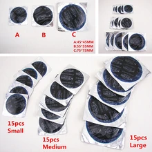 Conjunto De Reparação De Pneus Manchas Redondas 1 Adequado Para Radial E Bias Pneus S/M/L