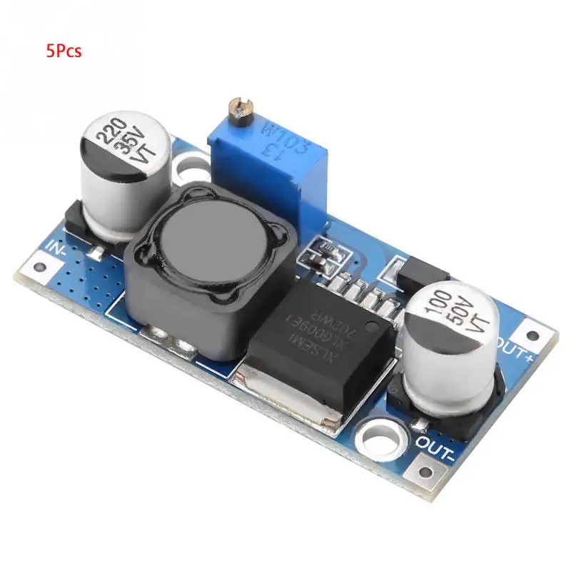 New 5Pcs XL6009 DC DC Set up Voltage Power Supply Boost Module 5 35V 4A