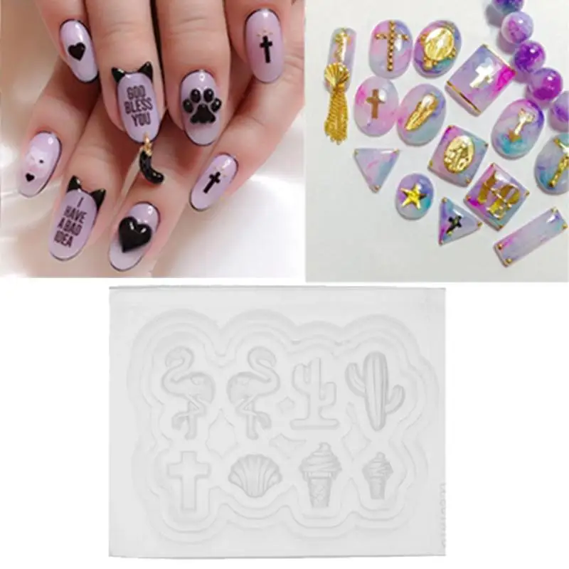 3D Acrylic Mold for Nail Art Decor DIY Design Silicone Nail Art Template