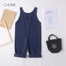 CHUNI/комбинезоны для девочек, Модный хлопковый комбинезон для маленьких девочек, однотонная Весенняя коллекция года, детская одежда, свободная повседневная одежда для малышей, комбинезон для малышей