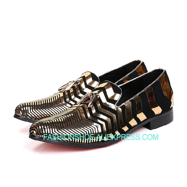 

Colorful Dress Wedding Shoes Flat Heel Genuine leather Slip on Summer Loafers Breathable t show Party Shoes Big Size Euro 46