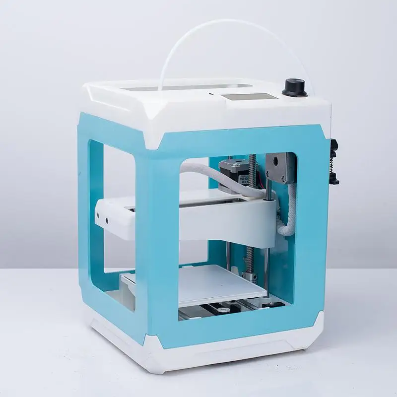 

Mini Size 3D Printer DIY 110*110*125mm Assembled Aluminium Frame 3D Printer Kit Printing Size 1.75mm Nozzle Birthday Gift